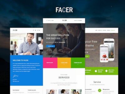 FACER – Responsive E-mail Templates set