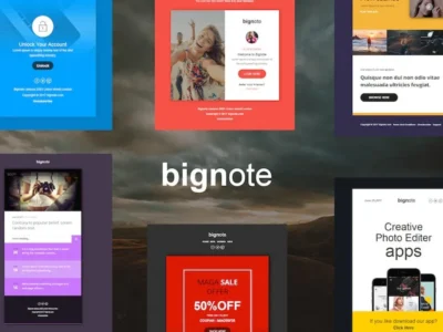 Bignote – 24 Unique Responsive Email Notification